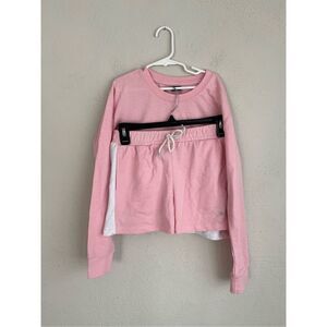 Marika Girl Pink Sweatshirt&Short Set, Size M((10/12) MSRP $36
